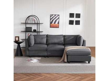 Gray Fabric Sofa Bed, 220 x 83 x 81 cm