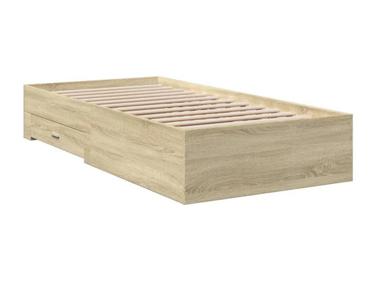 Natural Engineered Wood Bed Frame, 90 x 190 cm