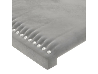 Gray Velvet Bed, 163 x 16 x 118 cm - dlz1766461378887
