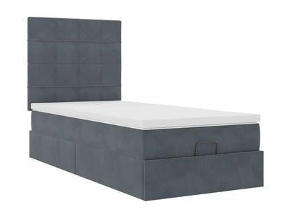 Gray Velvet Mattress, 90 x 190 cm