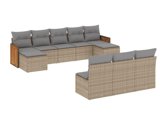 Beige Woven Resin Wicker Outdoor Furniture Set - dlz1766461769994