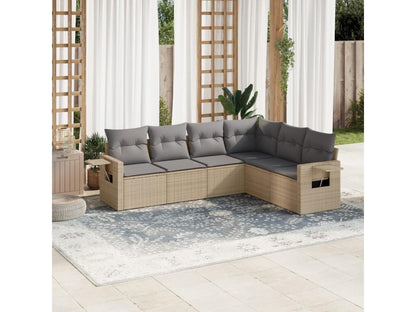 Beige Woven Resin Wicker Outdoor Furniture Set - dlz1766461690384