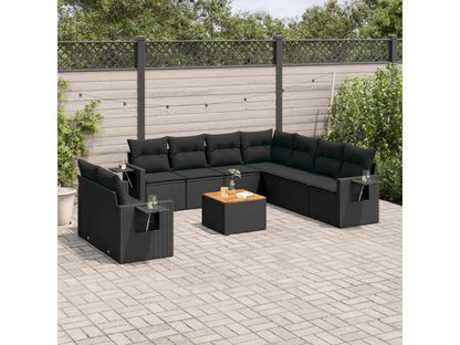 Black Woven Resin Wicker Outdoor Furniture Set - dlz1766461173675