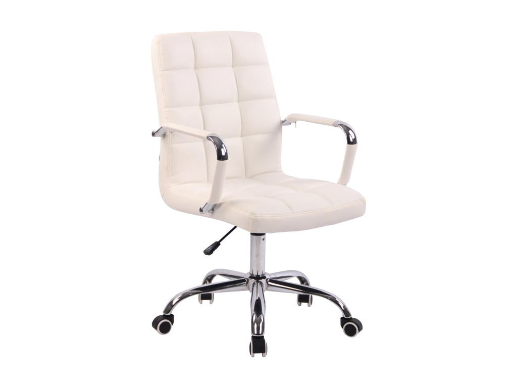 White Faux Leather Chair