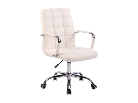 White Faux Leather Chair