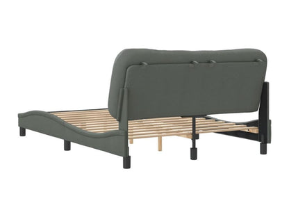 Gray Fabric Bed Frame, 140 x 200 cm