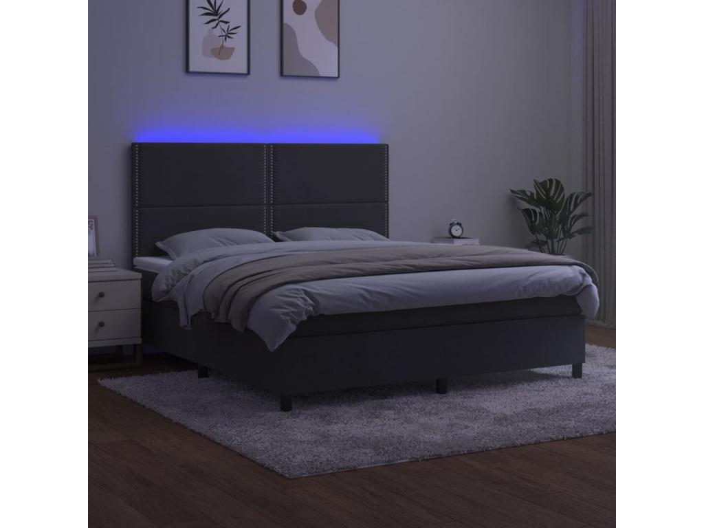 Gray Velvet Mattress, 180 x 200 cm