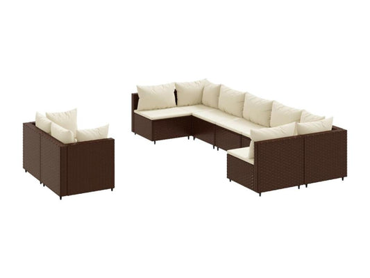 Brown Woven Resin Wicker Outdoor Furniture Set - dlz1766461508092