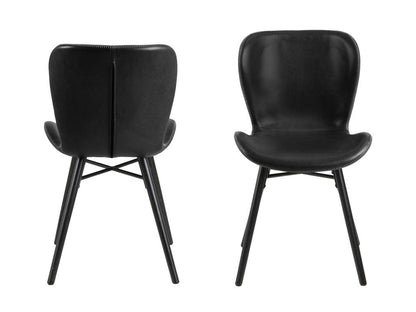 Black Faux Leather Chair
