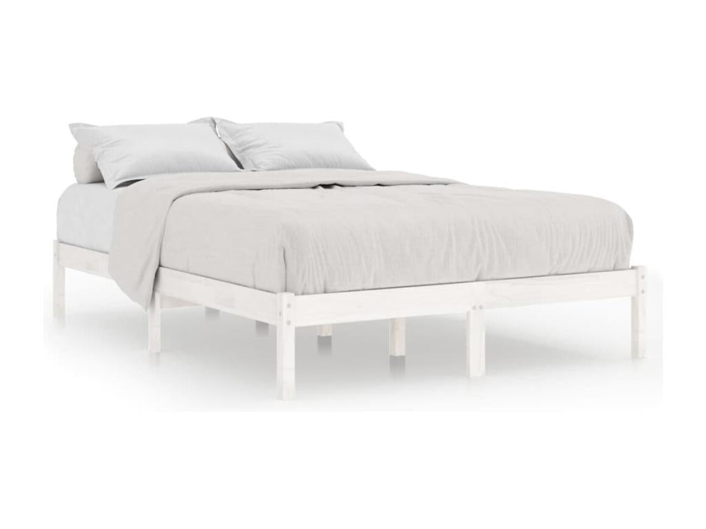 White Pine Wood Bed Frame, 140 x 190 cm