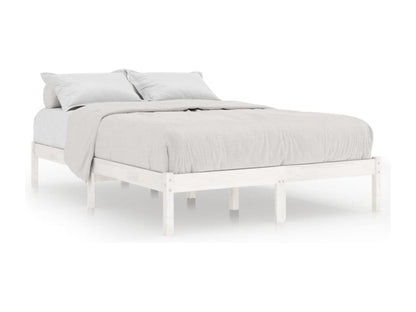 White Pine Wood Bed Frame, 140 x 190 cm