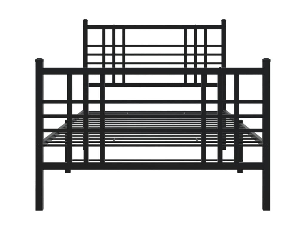 Black Metal Bed Frame, 107 x 203 cm