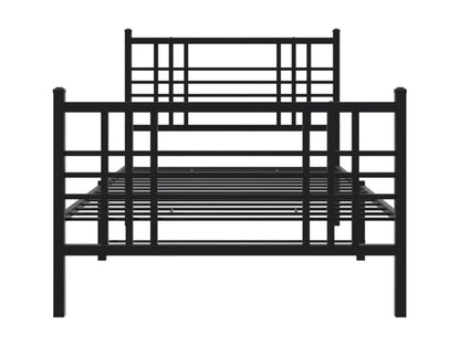 Black Metal Bed Frame, 107 x 203 cm