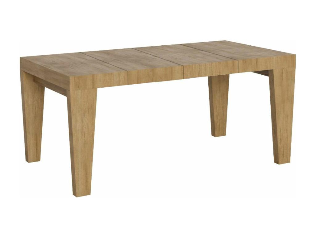 Brown Oak Wood Table, 90 x 90 cm