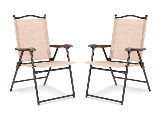 Beige Metal Accent Chair