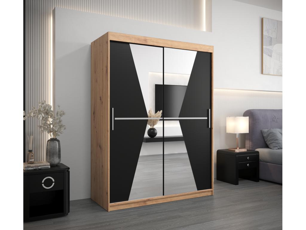 Black Wardrobe, 150 x 62 x 200 cm