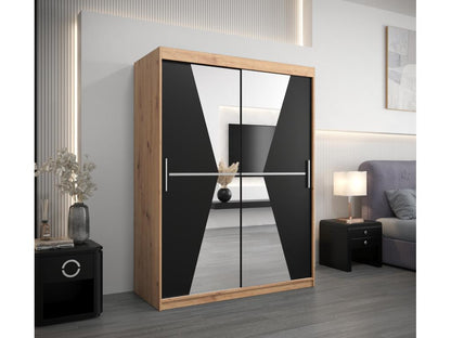 Black Wardrobe, 150 x 62 x 200 cm