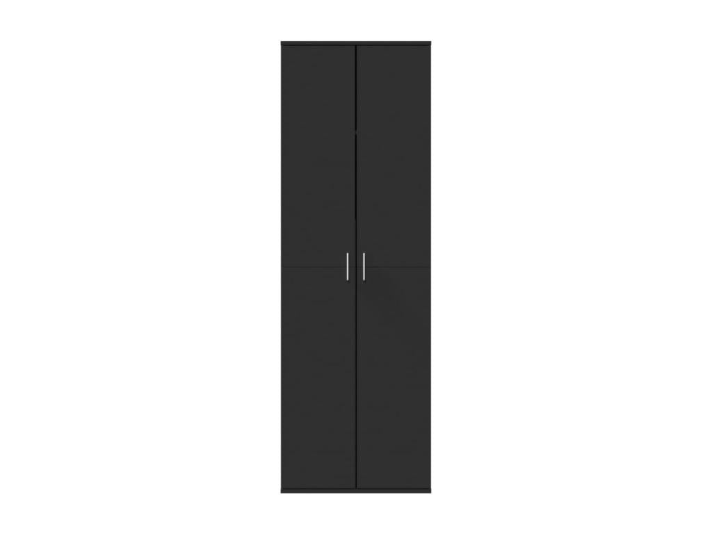 Black Engineered Wood Sideboard, 60 x 35 x 180 cm