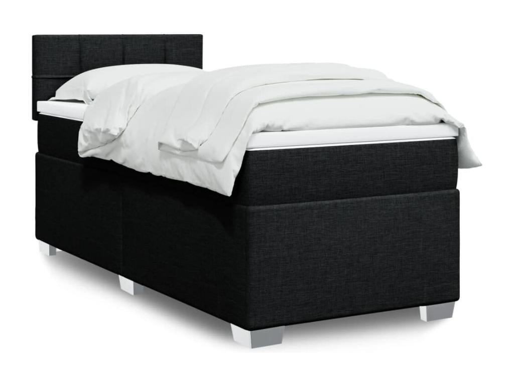 Black Fabric Mattress, 90 x 200 cm
