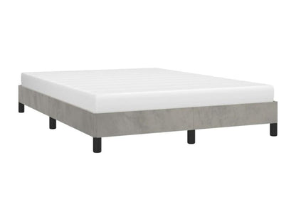 Gray Velvet Bed Frame, 140 x 200 cm