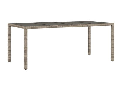 Gray Glass Table, 190 x 90 x 75 cm